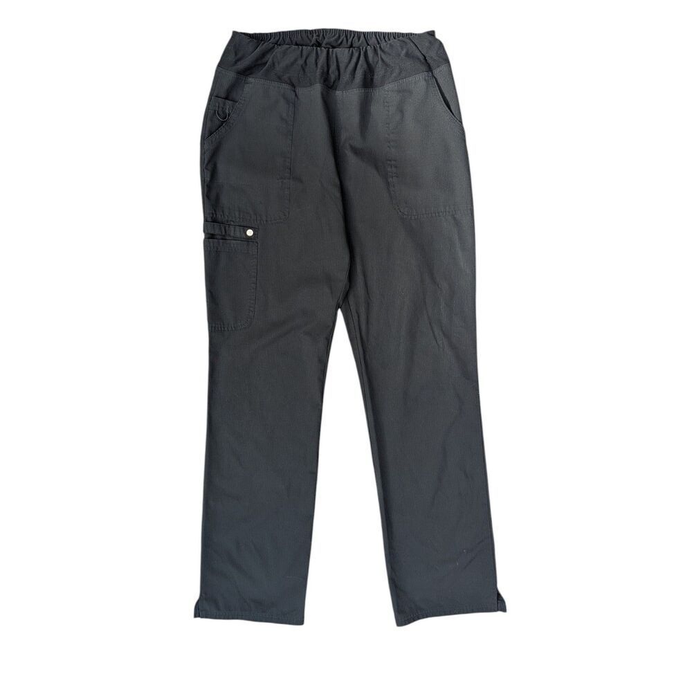Black Scrubs Pants Size Medium Tall Set of 2 - Picture 2 of 8